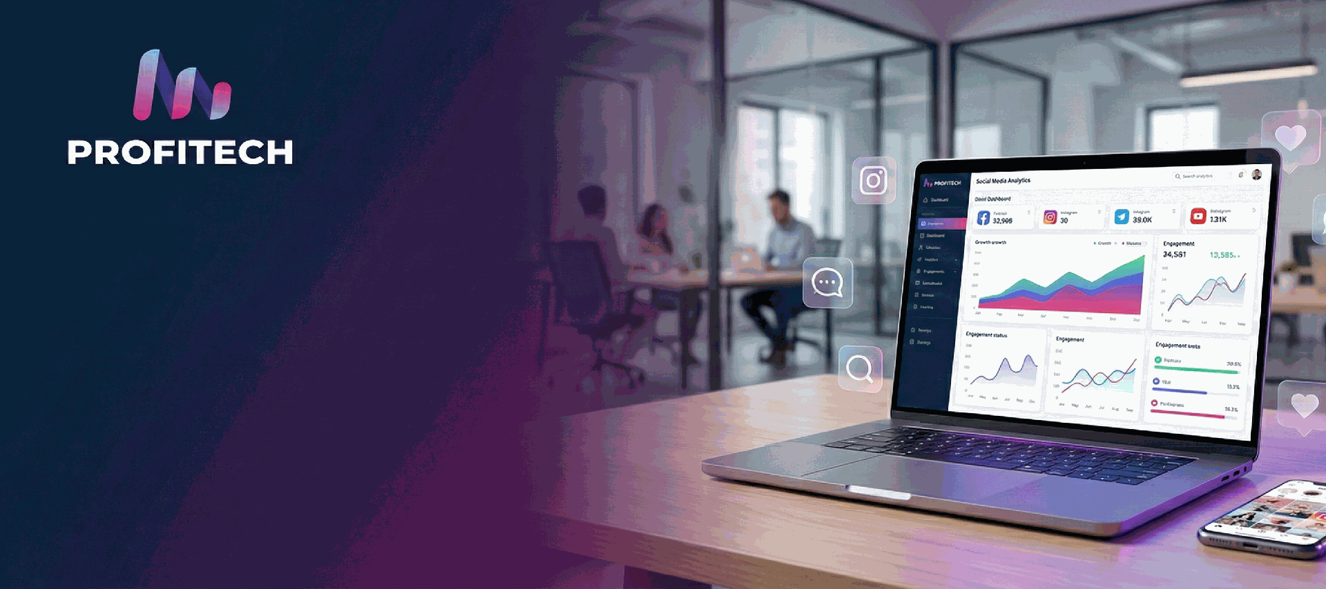 Digital marketing analytics dashboard